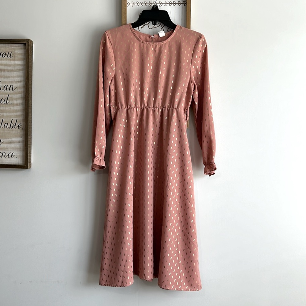 Mauve/gold dress